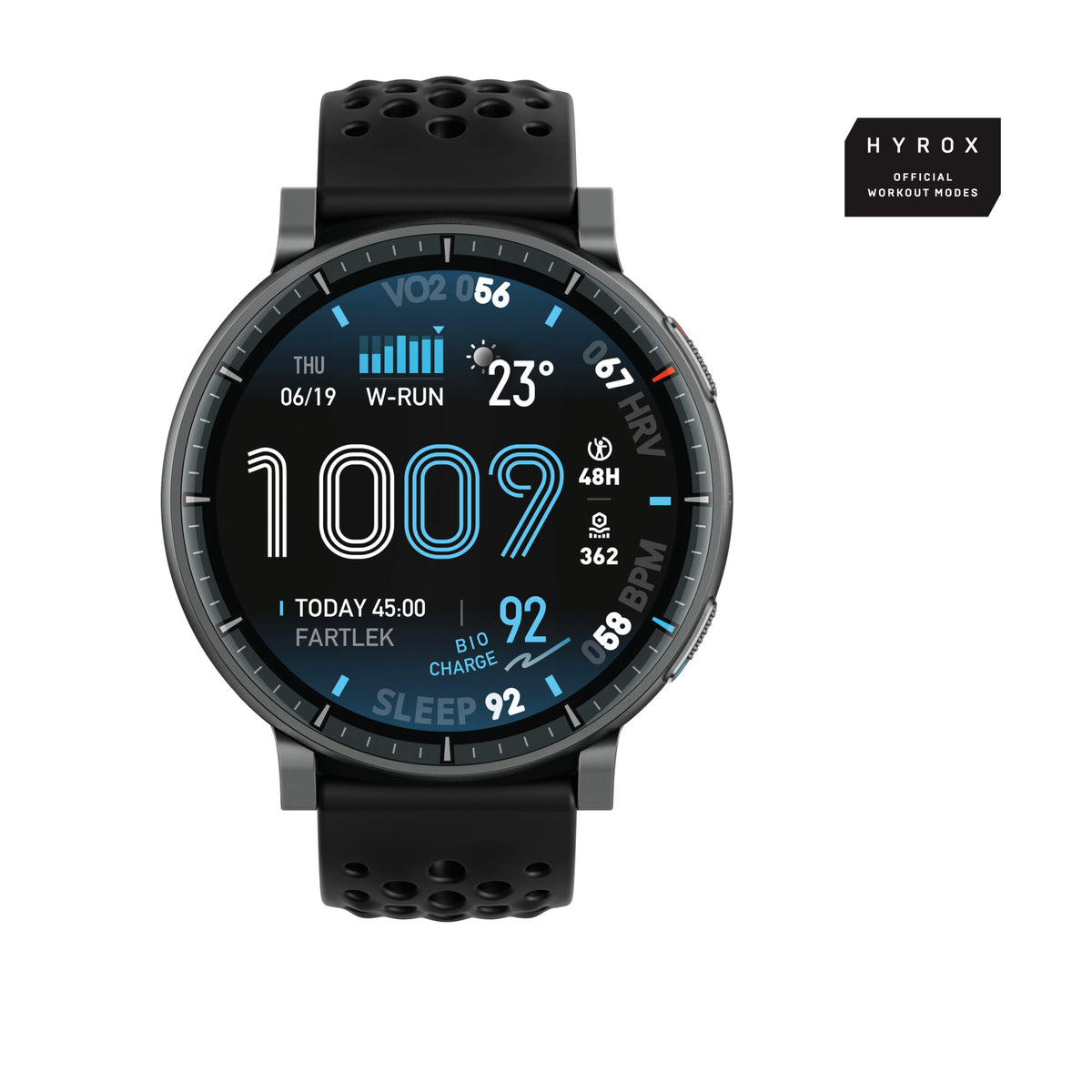 Amazfit Active Max 3,81 cm (1.5") AMOLED Digital 480 x 480 pixel Berøringsskærm Sort