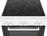 Bosch Serie 2 HKA004020U komfur og ovn Fritstående komfur Elektrisk Keramisk Hvid