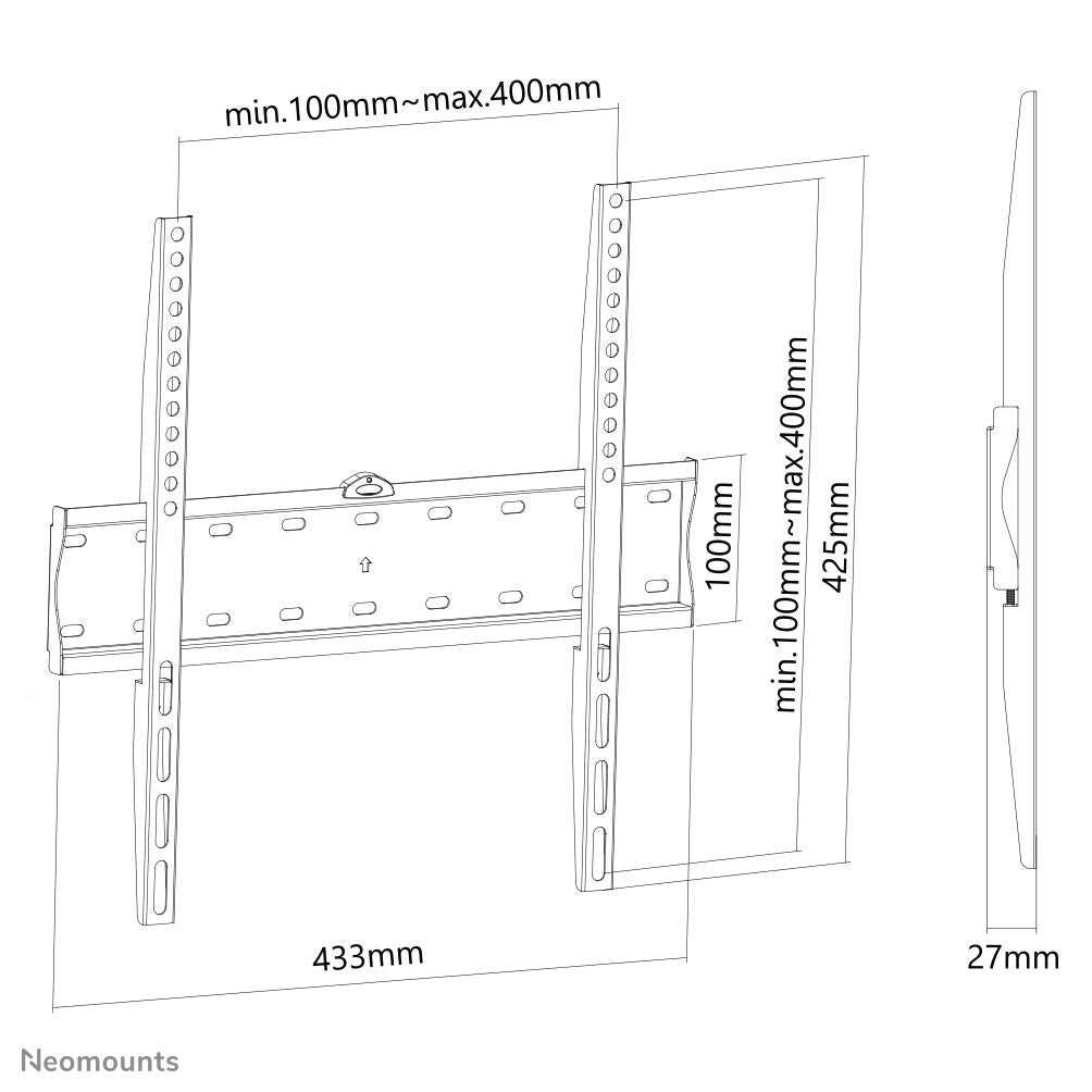 Neomounts FPMA-W300BLACK tv-beslag 139,7 cm (55") Sort