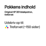 HP 301 Tri-color Original Cyan, Magenta, Gul