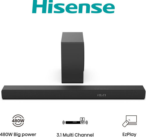 Hisense HS3100 3.1.kanal Soundbarsystem Sort