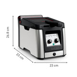 Tefal Clear Duo FR600D Enkelt 0,65 L Enkeltstående 2000 W Frituregryde Sort, Rustfrit stål