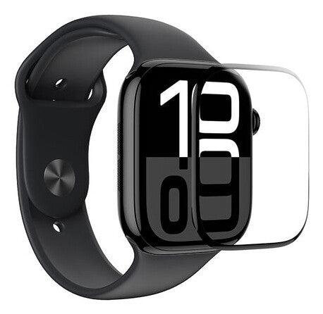 AMAZINGthing AWATCH42BGLA Smart bærbart (wearable) tilbehør Skærmbeskytter Transparent, Sort Hærdet glas