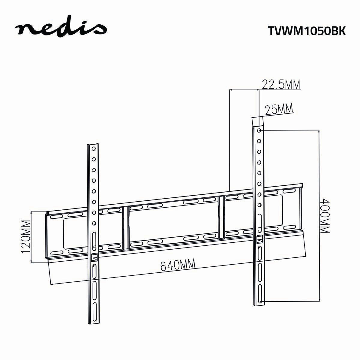 Nedis TVWM1051BK tv-beslag 177,8 cm (70") Sort