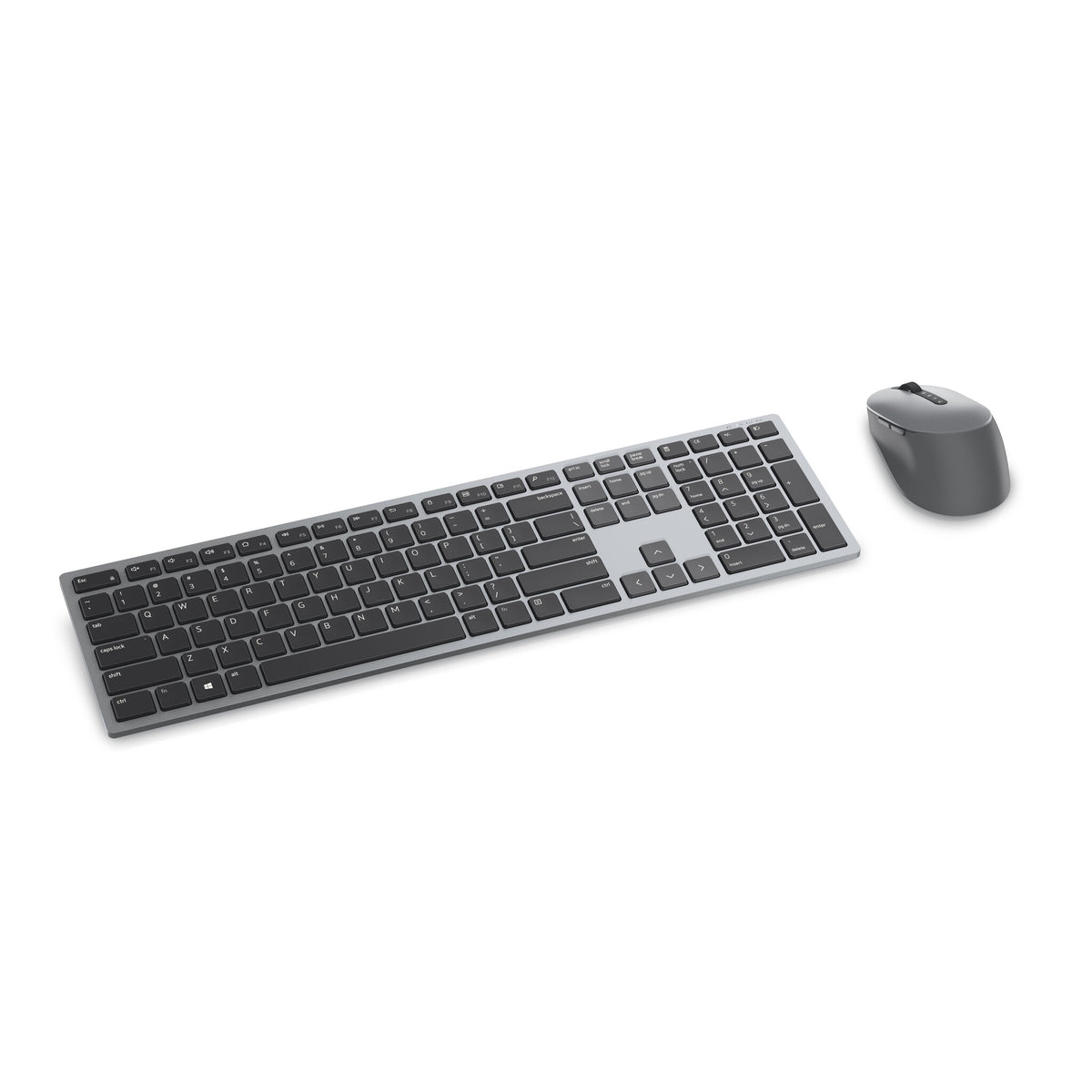 DELL KM7321W tastatur Mus inkluderet Kontor RF trådløs + Bluetooth QWERTY US International Grå, Titanium
