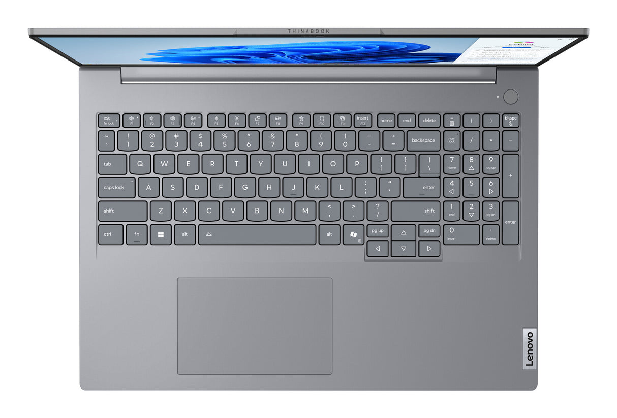 Lenovo ThinkBook 16 G8 IAL Intel Core Ultra 9 185H Laptop 40,6 cm (16") WUXGA 16 GB DDR5-SDRAM 512 GB SSD Wi-Fi 6E (802.11ax) Windows 11 Pro Nordisk Grå