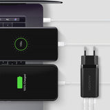 Axagon ACU-DPQ65 oplader til mobil enhed Mobiltelefon, Netbook, Laptop, Smartphone, SmartWatch, Tablet, Universel Sort Vekselstrøm Hurtig opladning Indendørs