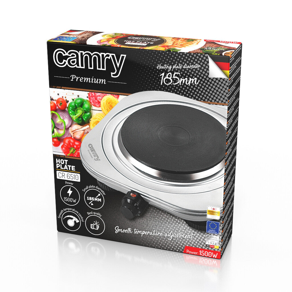 Camry Premium CR 6510 Sort, Rustfrit stål Bordplade 27 cm 1 zone(s)