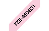 Brother TZEMQE31 etiketbånd Sort på pink TZe