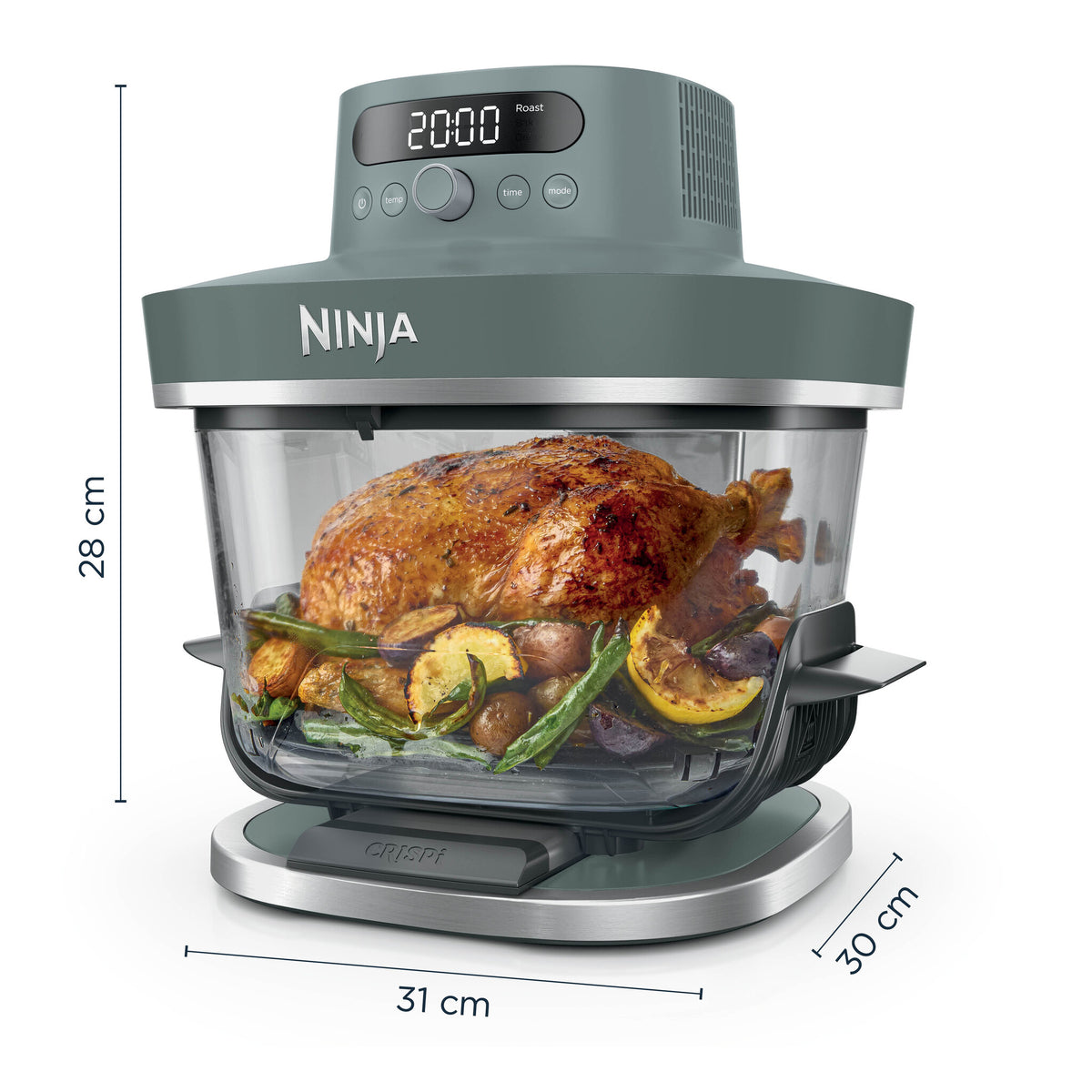 Ninja CRISPi PRO 7-in-1 XL Glass Air Fryer - Ash Grey AS101EUGY