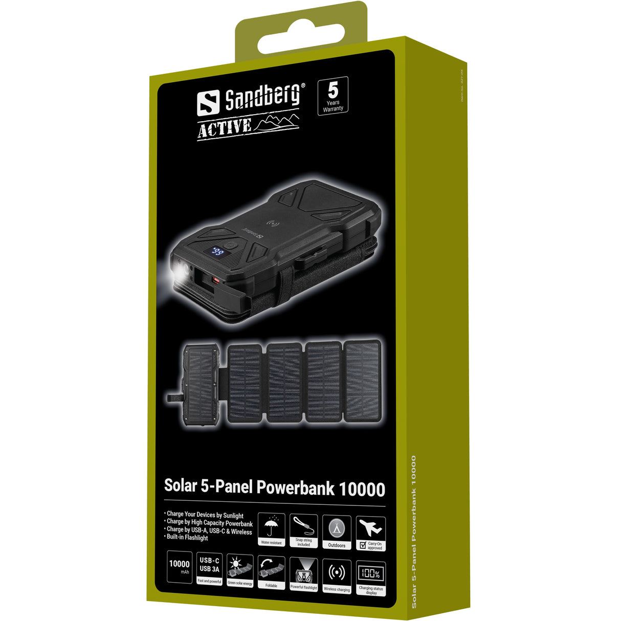 Sandberg Solar 5-Panel Powerbank 10000