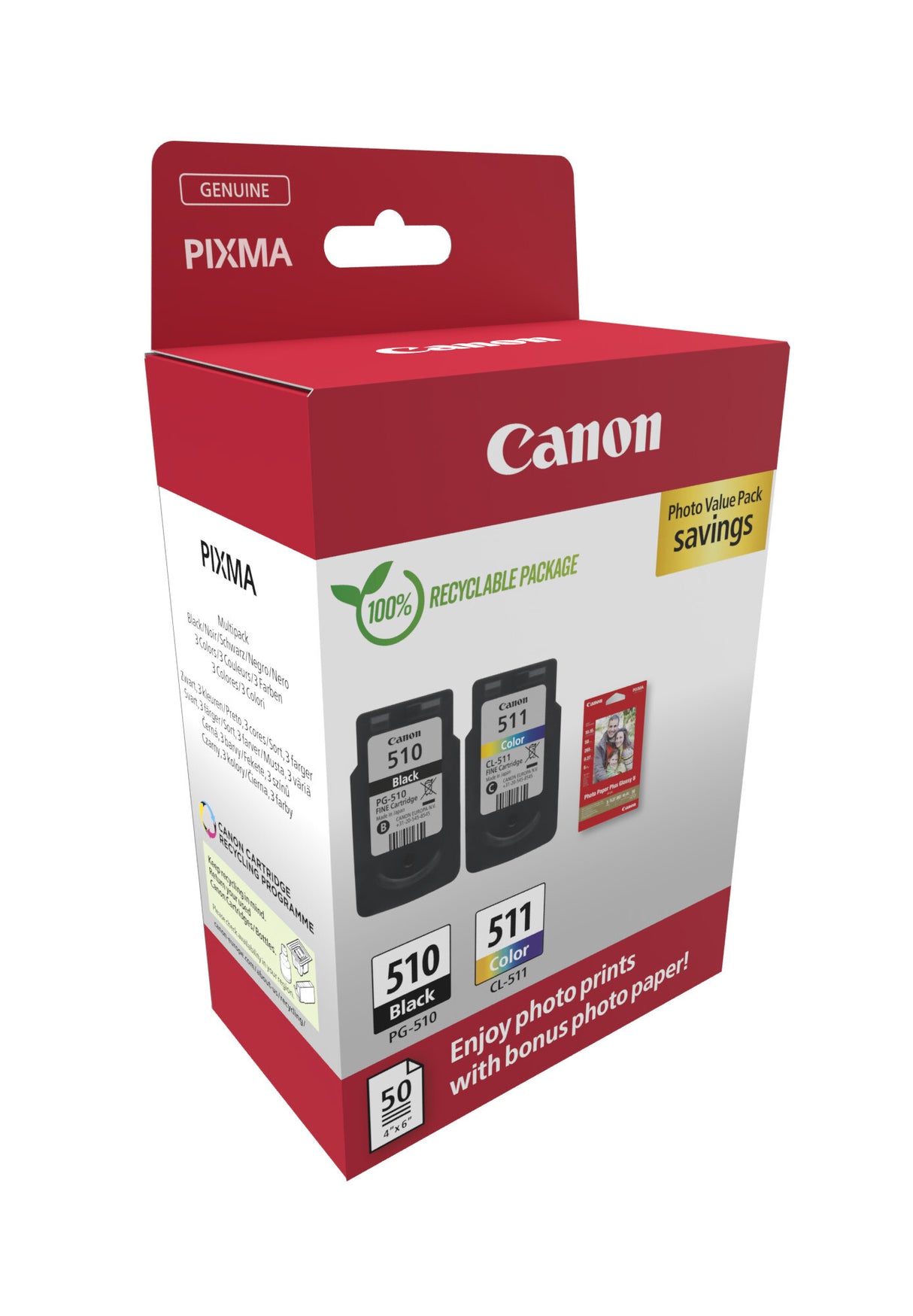 Canon 2970B017 blækpatron 2 stk Original Sort, Blå, Magenta, Gul