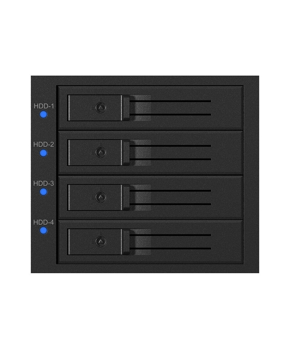 ICY BOX IB-574SSK-12G 8.89 cm (3.5") Backplane Black