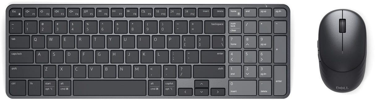 DELL Pro 7 KM746 tastatur Mus inkluderet Universel RF trådløs + Bluetooth QWERTY US International Grafit