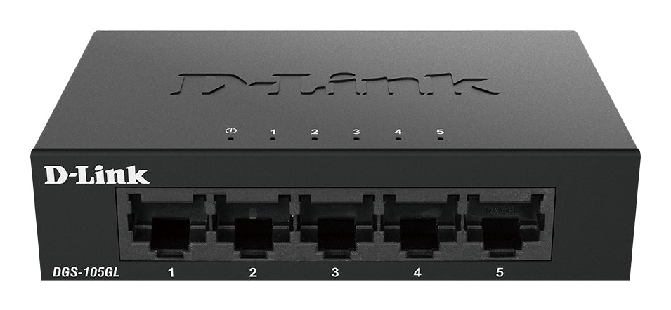 D-Link DGS-105GL/E netværksswitch Ikke administreret Gigabit Ethernet (10/100/1000) Sort