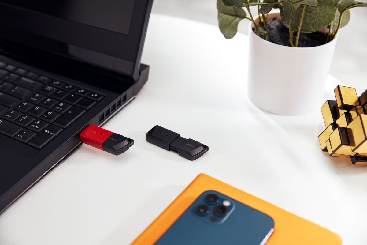 Kingston Technology DataTraveler 128 GB USB 3.2 Gen1 Exodia M (sort + rød)