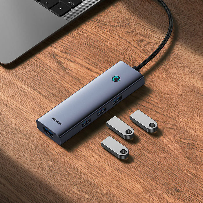 Baseus UltraJoy 5-Port Ledningsført USB 3.2 Gen 1 (3.1 Gen 1) Type-C Grå