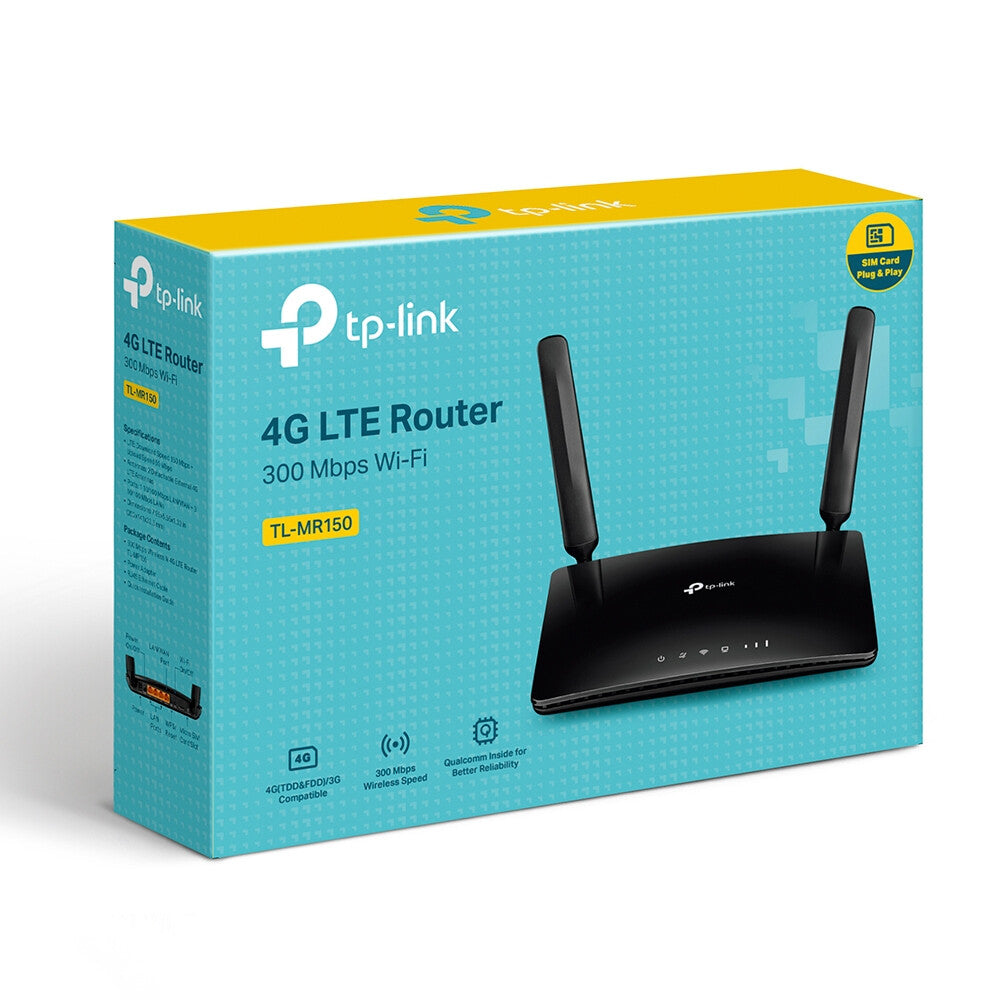 TP-Link TL-MR150 trådløs router Hurtigt ethernet Enkelt band (2,4 GHz) 4G Sort