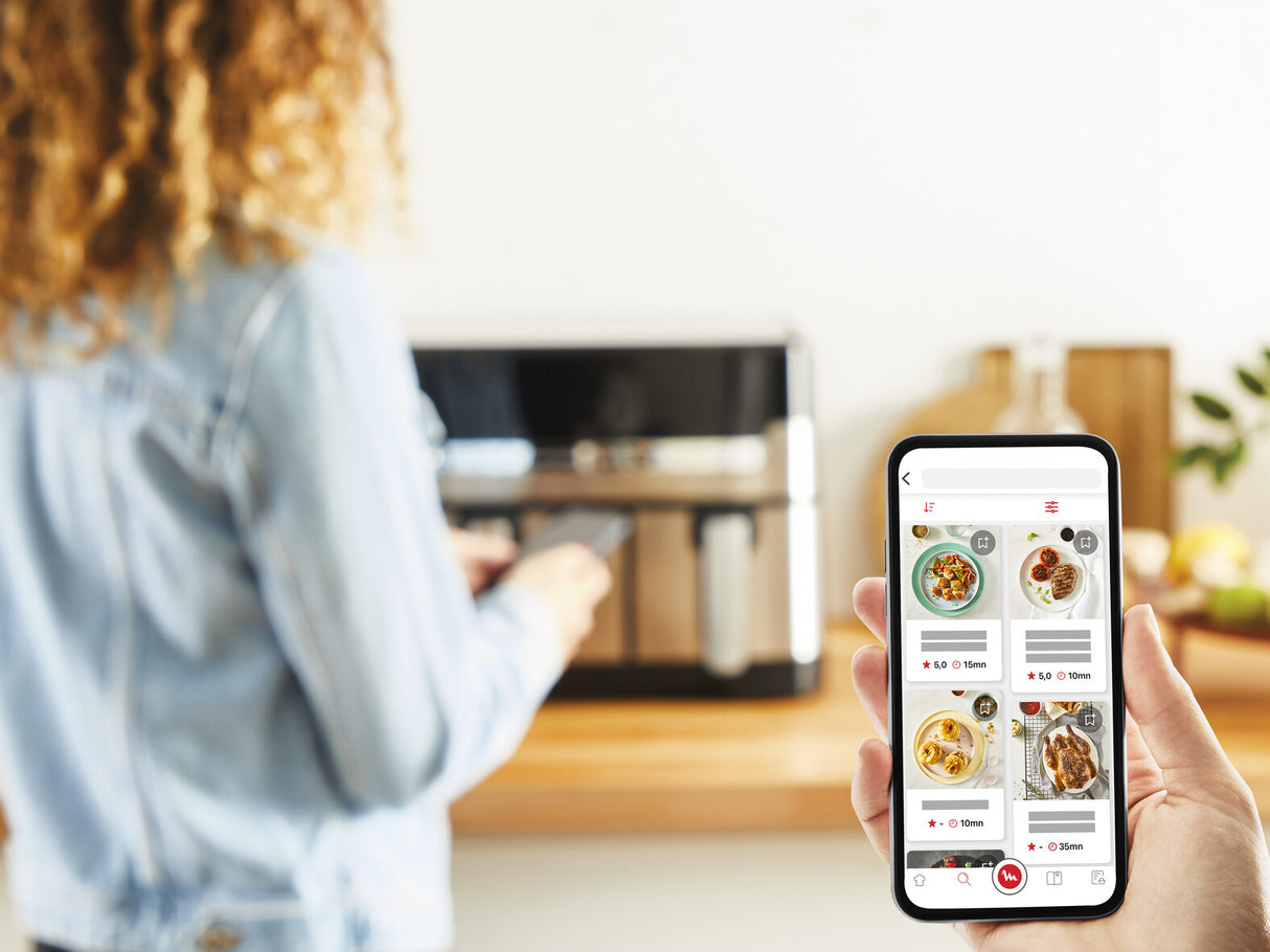 Tefal Dual Easy Fry & Grill EY905D Dobbelt 8,3 L Enkeltstående 2700 W Varmluftsteger Rustfrit stål