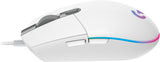 Logitech Gaming Mouse G102 LIGHTSYNC Optisk Kablet Hvid