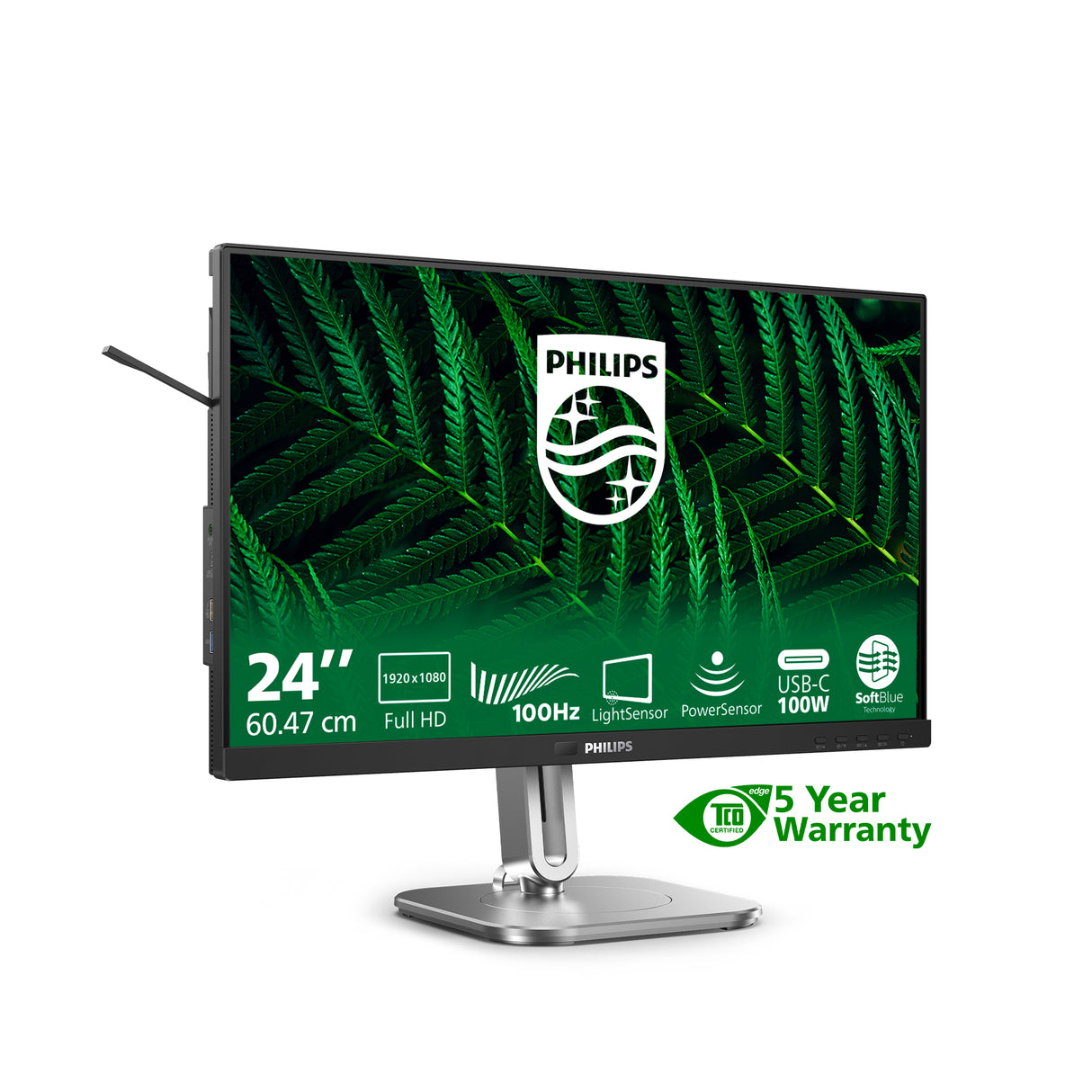 Philips 5000 series 24B2G5301/00 computerskærm 60,5 cm (23.8") 1920 x 1080 pixel Fuld HD LCD Sort