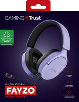 Trust GXT 489P FAYZO Headset Ledningsført Spil Sort, Lilla