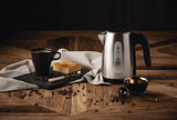 Adler AD 1273 elkedel 1 L 1200 W Sort, Hasselnød, Rustfrit stål