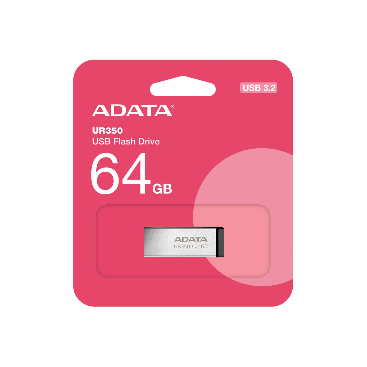 ADATA UR350 USB-nøgle 64 GB USB Type-A 3.2 Gen 1 (3.1 Gen 1) Sort