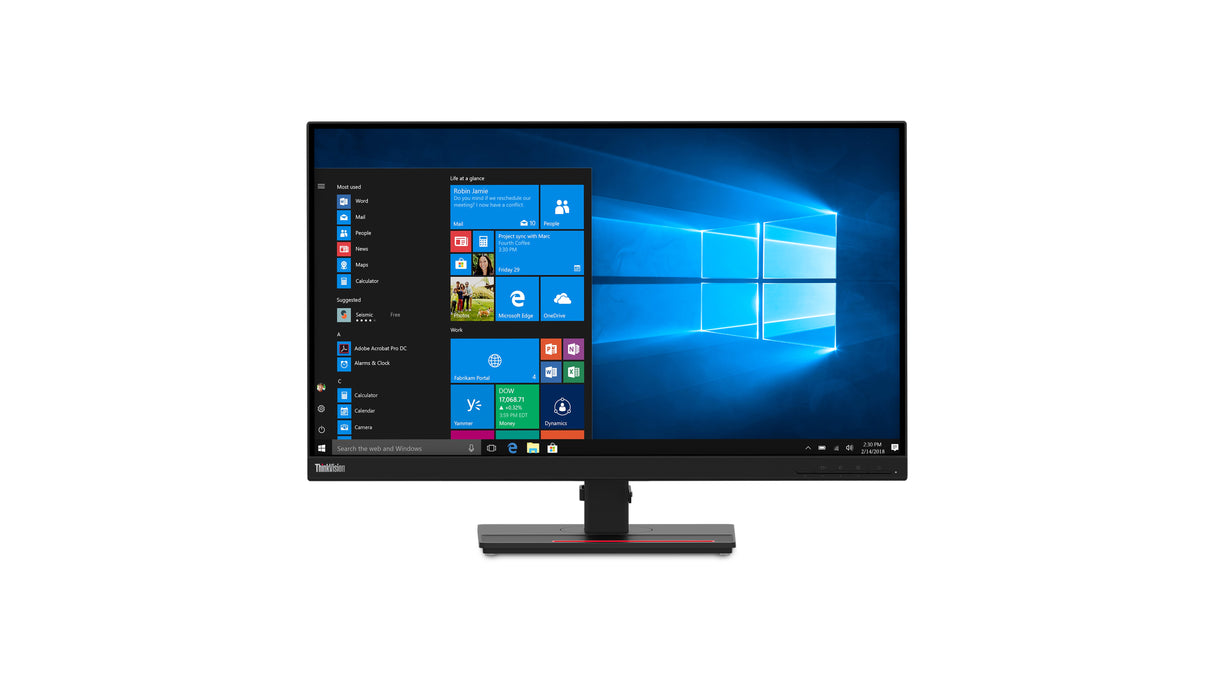 Lenovo ThinkVision T27q-20 computerskærm 68,6 cm (27") 2560 x 1440 pixel Quad HD LCD Sort