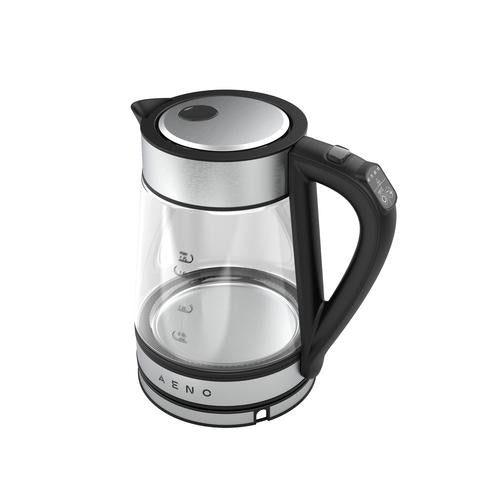 AENO EK1S elkedel 1,7 L 2200 W Sort, Sølv, Transparent