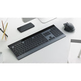 Rapoo 9900M tastatur Mus inkluderet Universel RF trådløs + Bluetooth Nordisk Sort