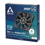 ARCTIC P8 Slim PWM PST Fan 1-pack Sort 80 mm