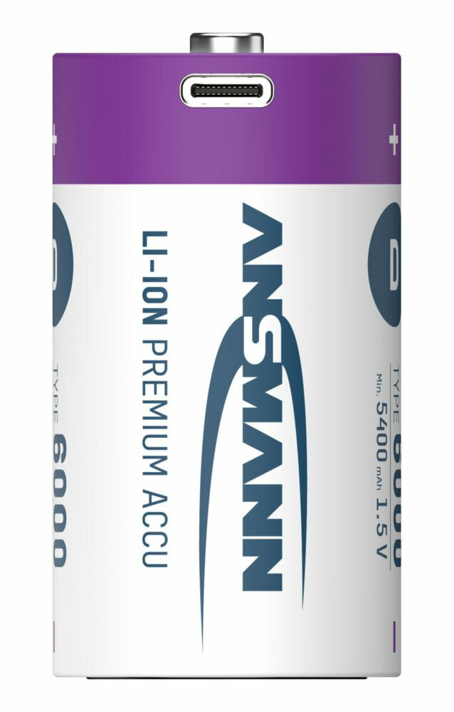Ansmann 1314-0005 husholdningsbatteri Genopladeligt batteri D Lithium-Ion (Li-Ion)