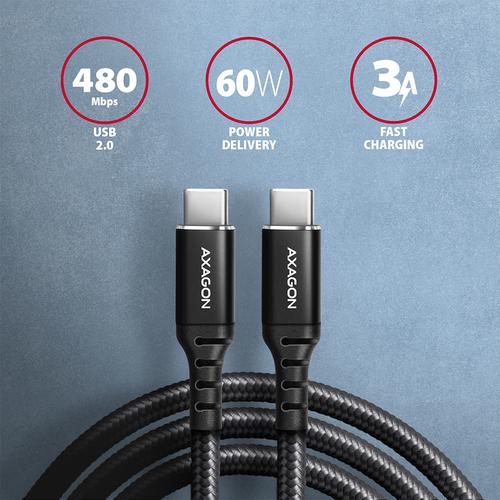 Axagon BUCM-CM15AB HQ USB-C <> USB-C cable 1.5 m
