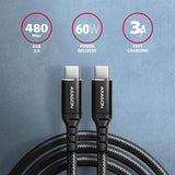 Axagon BUCM-CM15AB HQ USB-C <> USB-C cable 1.5 m