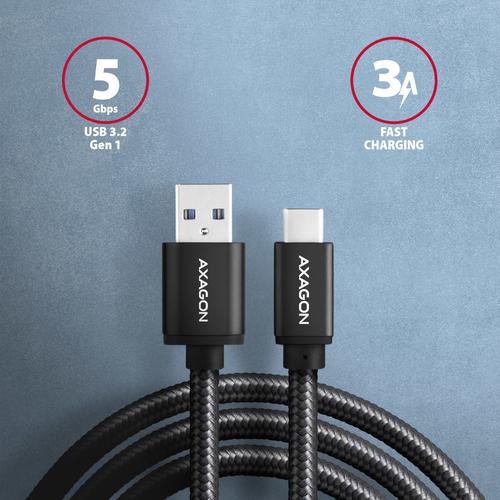 Axagon BUCM3-AM15AB SPEED USB-C <> USB-A 3.2 Gen 1 cable 1.5 m