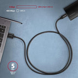 Axagon BUCM3-AM15AB SPEED USB-C <> USB-A 3.2 Gen 1 cable 1.5 m