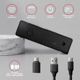 Axagon EE35-GTR USB-C 5Gbps - SATA 6G, 3.5 RIBBED box BLACK - USB Typ C HDD kabinet Sort 3.5"