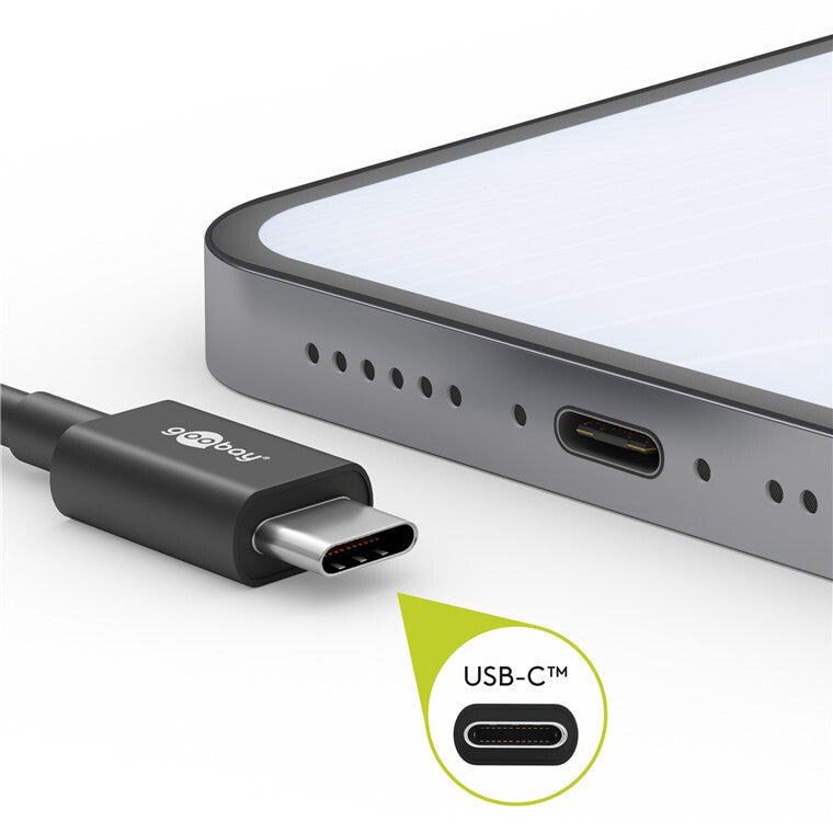 Goobay 49303 USB-kabel USB 2.0 2 m USB C 0,48 Gbit/sek. Grå, Sølv
