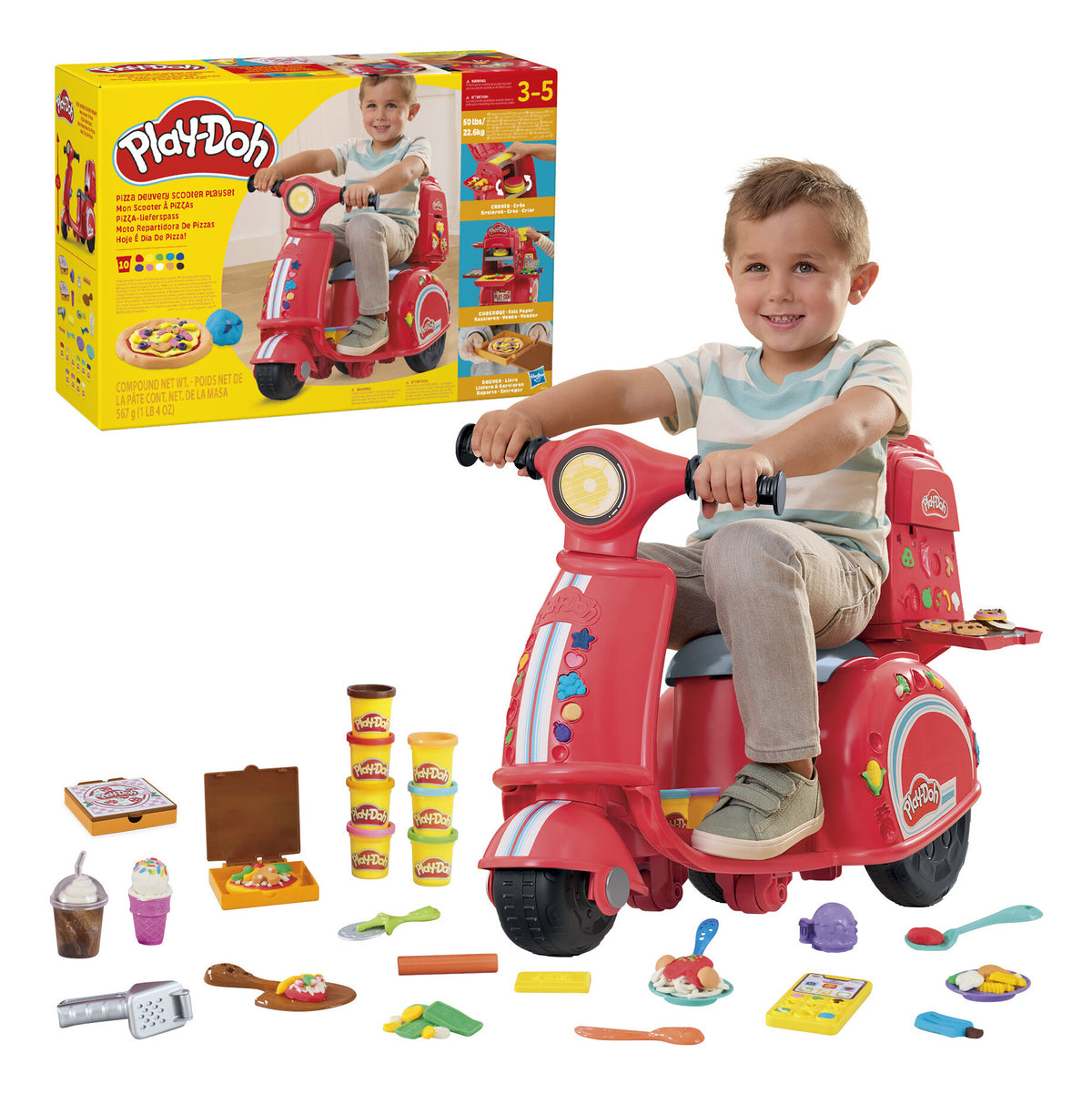 Play-Doh F88035L0 Gynge- og ride-on-legetøj Scooter til at ride på