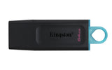 Kingston Technology DataTraveler Exodia USB 3.2 Flash-drev (sort + turkis) - 2 stk