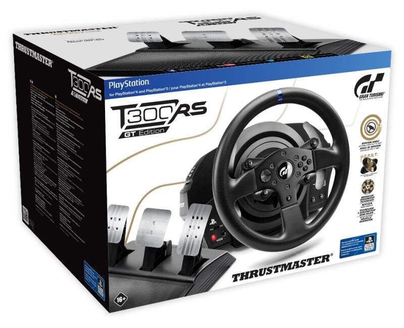 Thrustmaster T300 RS GT Sort Rat + Pedaler Analog/digital PC, PlayStation 4, PlayStation 5, Playstation 3