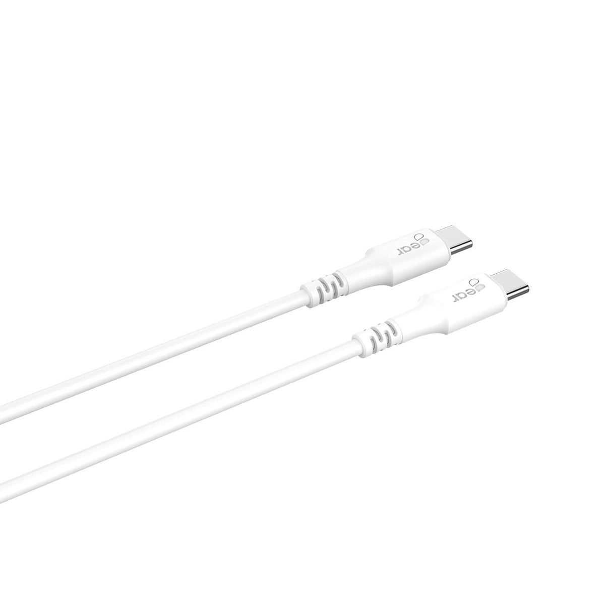 Gear Ladekabel USB-C til USB-C 2.0 2m Hvid Rund Kabel