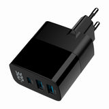 Gembird TA-UC-PDQC30LCD-BK-02 oplader til mobil enhed Universel Sort Vekselstrøm Hurtig opladning Indendørs
