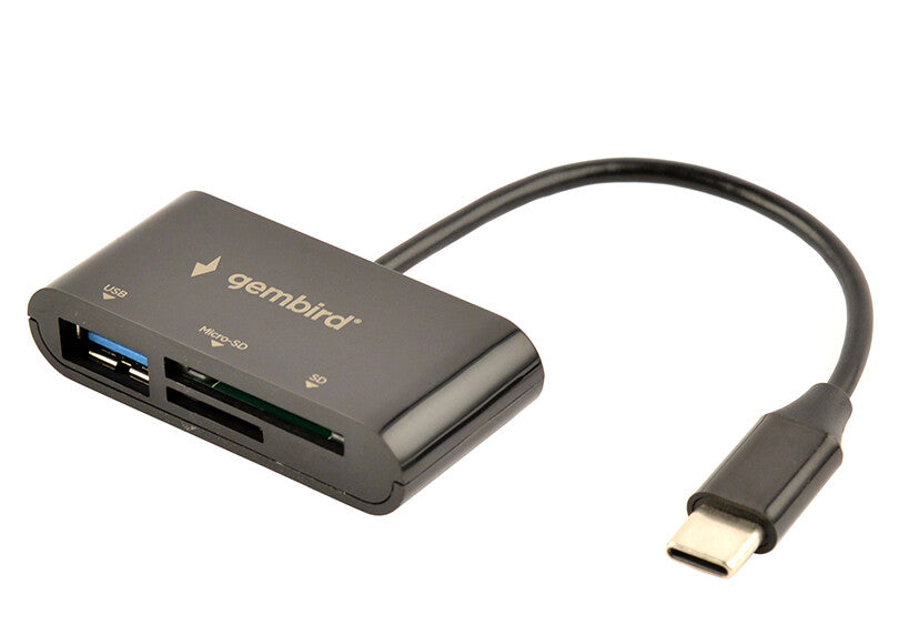 Gembird UHB-CR3-02 kortlæser USB 3.2 Gen 1 (3.1 Gen 1) Type-C Sort