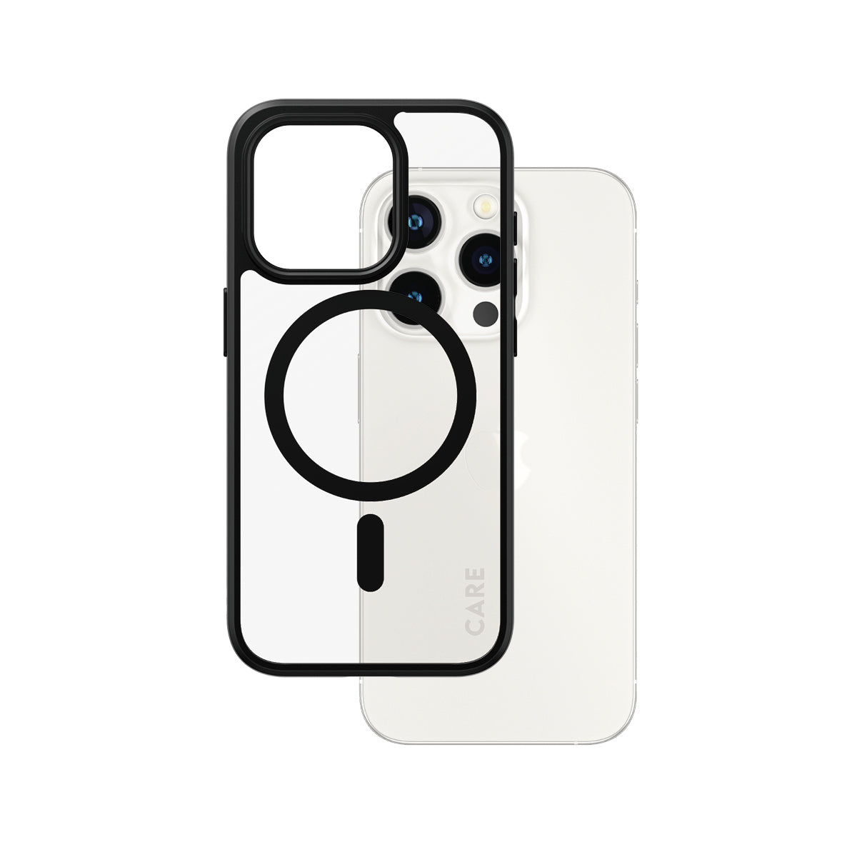 PanzerGlass CARE by ® Flagship Case Transparent Urban Combat m. Sort MagSafe iPhone 15 Pro