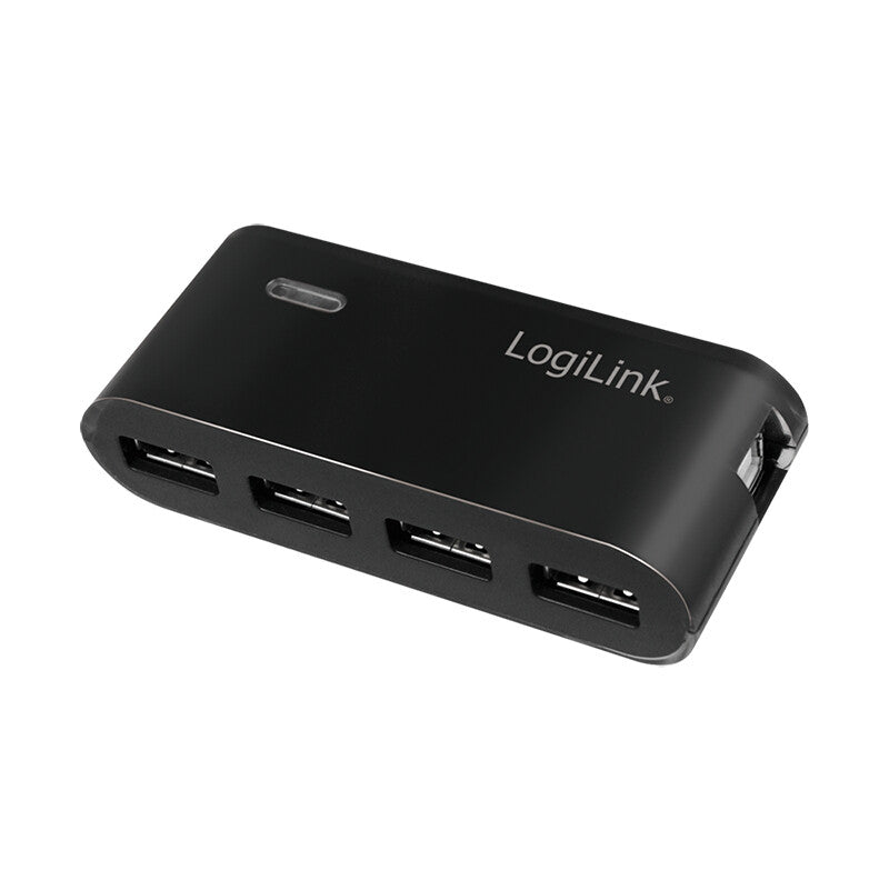 LogiLink UA0085 interface hub USB 2.0 Type-A 480 Mbit/s Sort