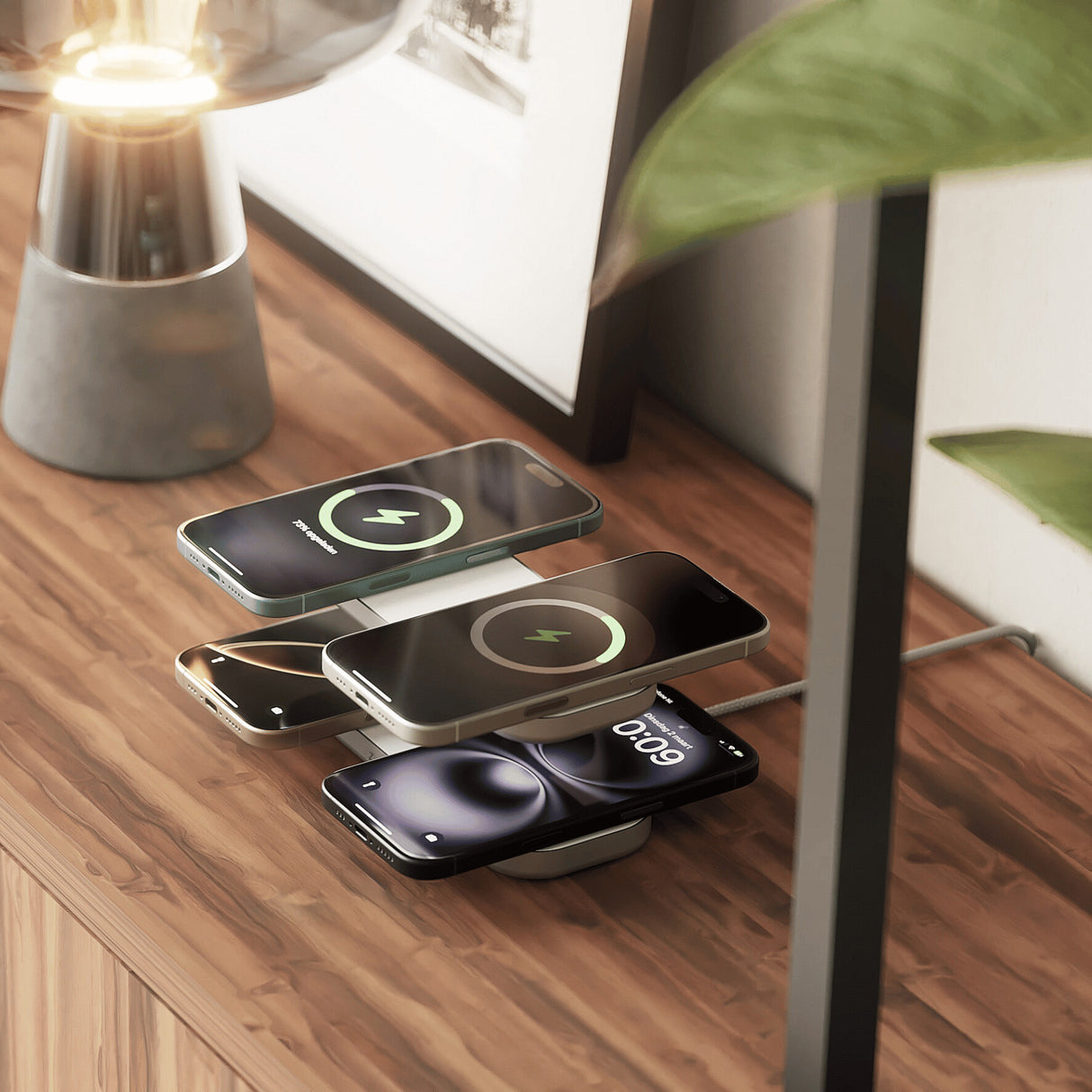 ZENS ZEQC01W/00 oplader til mobil enhed Hovedtelefoner, Smartphone, SmartWatch Hvid Vekselstrøm Trådløs opladning Hurtig opladning Indendørs