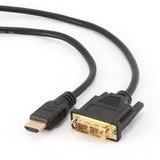 Gembird 1.8m, HDMI/DVI, M/M 1,8 m DVI-D Sort