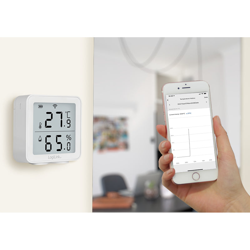 LogiLink Smart thermo-hygrometer Trådløs Indendørs